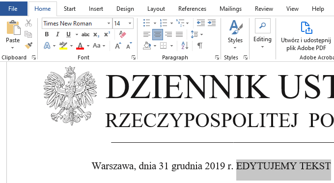 PDF – konwersja Microsoft Word